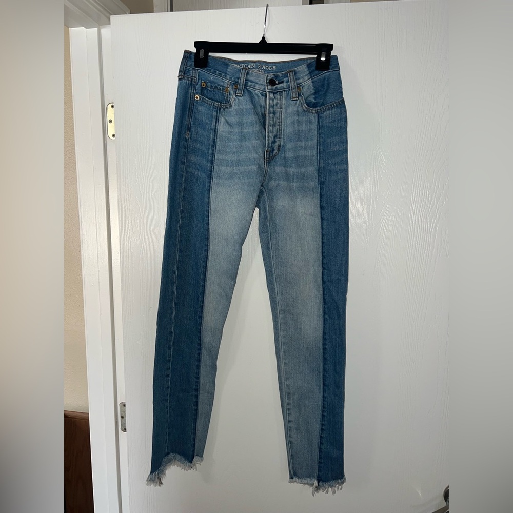 American Eagle Vintage Hi-Rise Two Tone Jeans